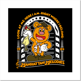 Fozzie Bear Muppets Manhattan Melodies Posters and Art